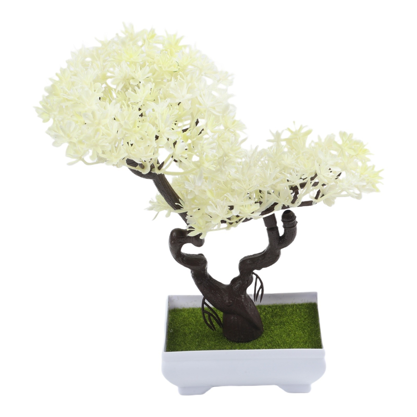 For Desk Decor Artificial Bonsai Faux Tabletop Tree Realistic Look Silk Material
