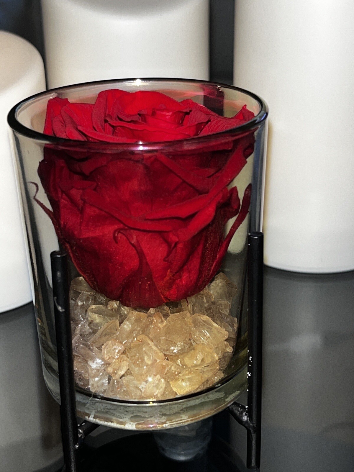 Preserved Real Rose – Single Eternal Rose (Light Red)