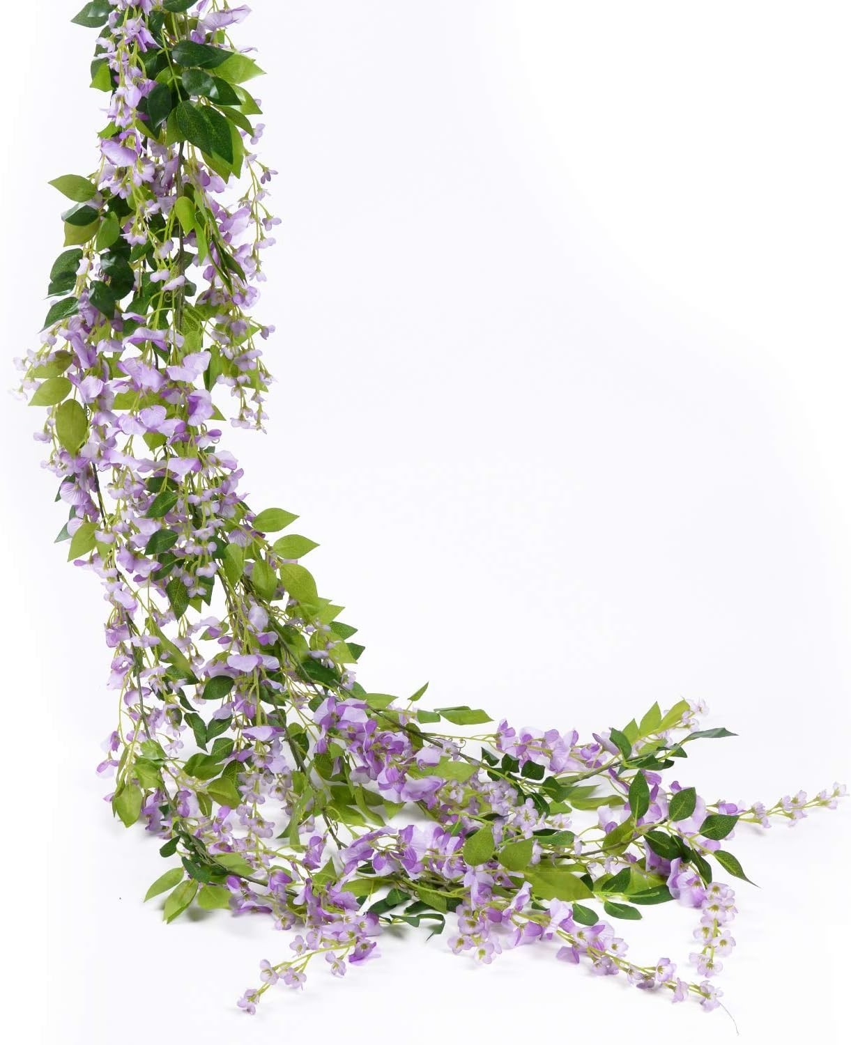 Artificial Wisteria Garland 28.8ft Silk Flowers for Wedding Garden Home Decor
