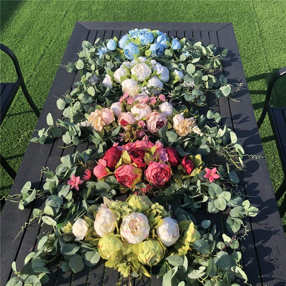 Wedding Arch Flowers, 30 Inch Rustic Artificial Floral Swag for Door Lintel, …