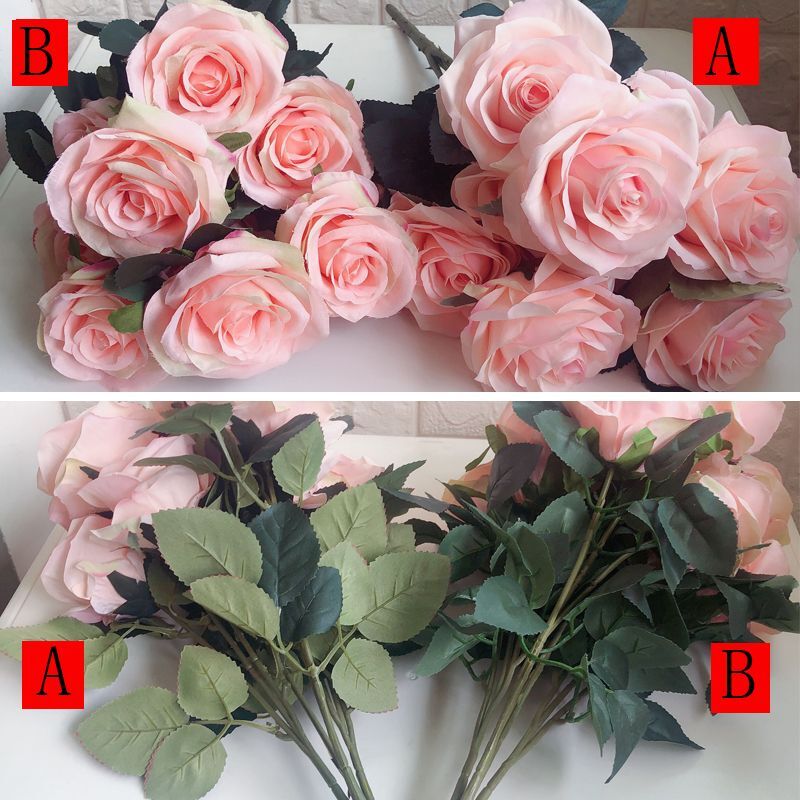 10 Heads Artificial Rose Flower Big Bouquet For Wedding Ornament Home Decor NEW