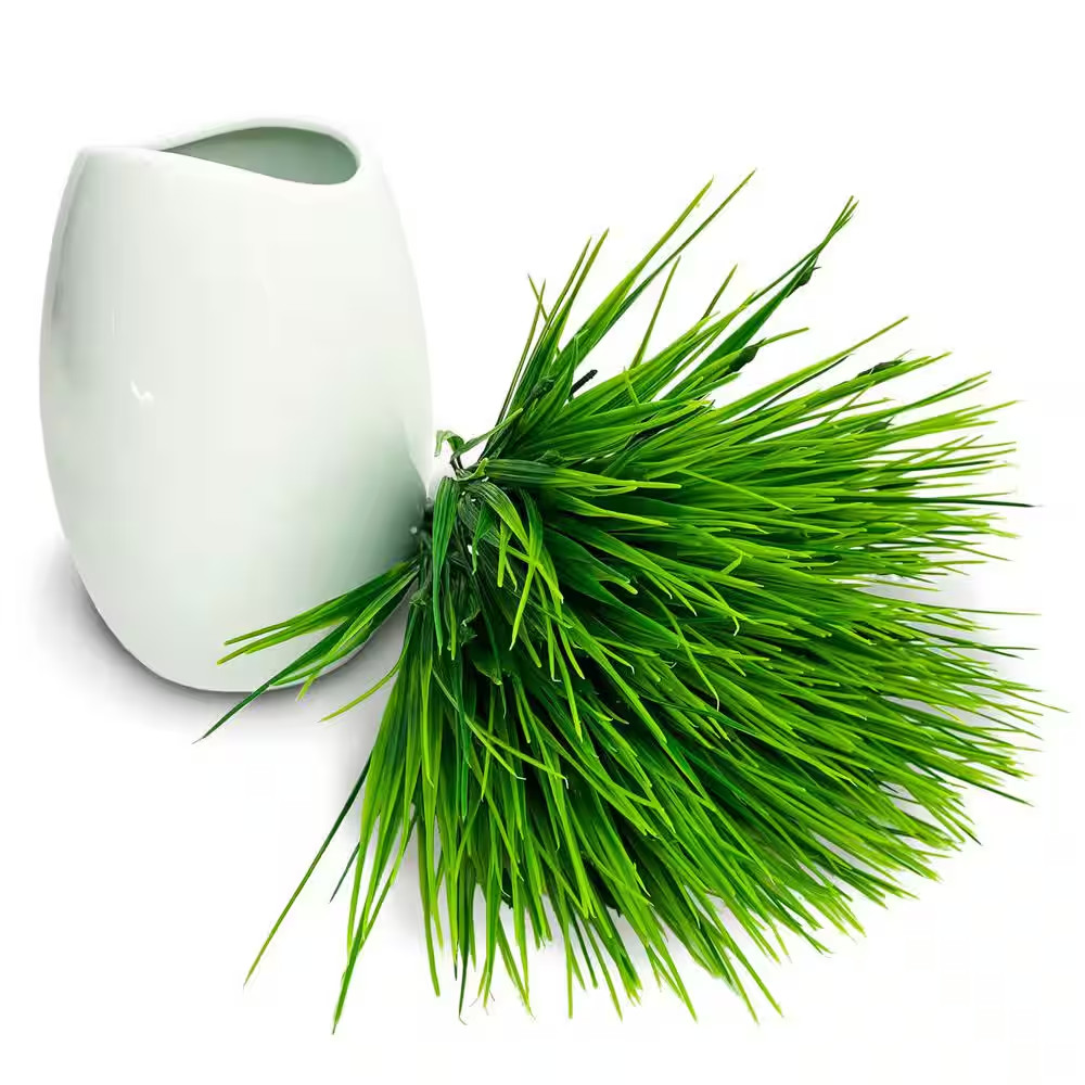 11 in Artificial Grass Plant 10 Pack Green UV Resistant Outdoor Indoor Faux Whea