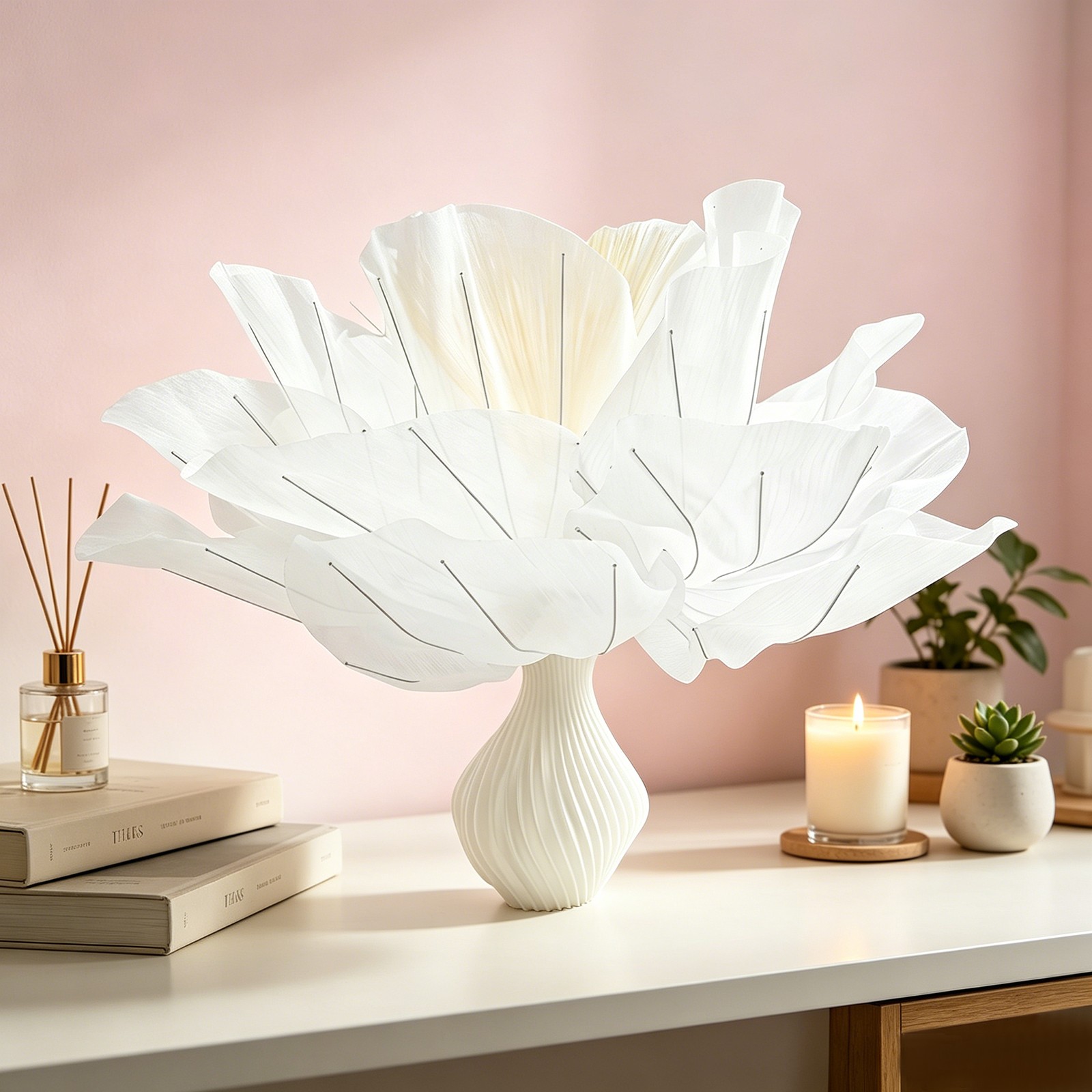 Electric Artificial Flower With Lights Desktop Artificial Flower Atmosphere Lamp