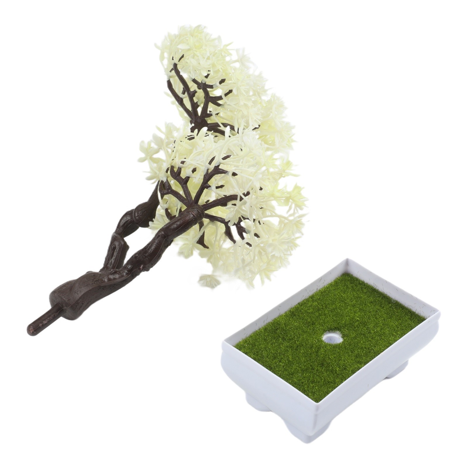 For Desk Decor Artificial Bonsai Faux Tabletop Tree Realistic Look Silk Material