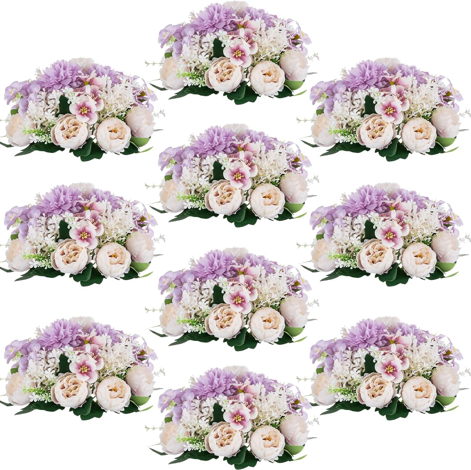 Purple Flower Ball Centerpieces – 10 PCS for Weddings & Home Decor