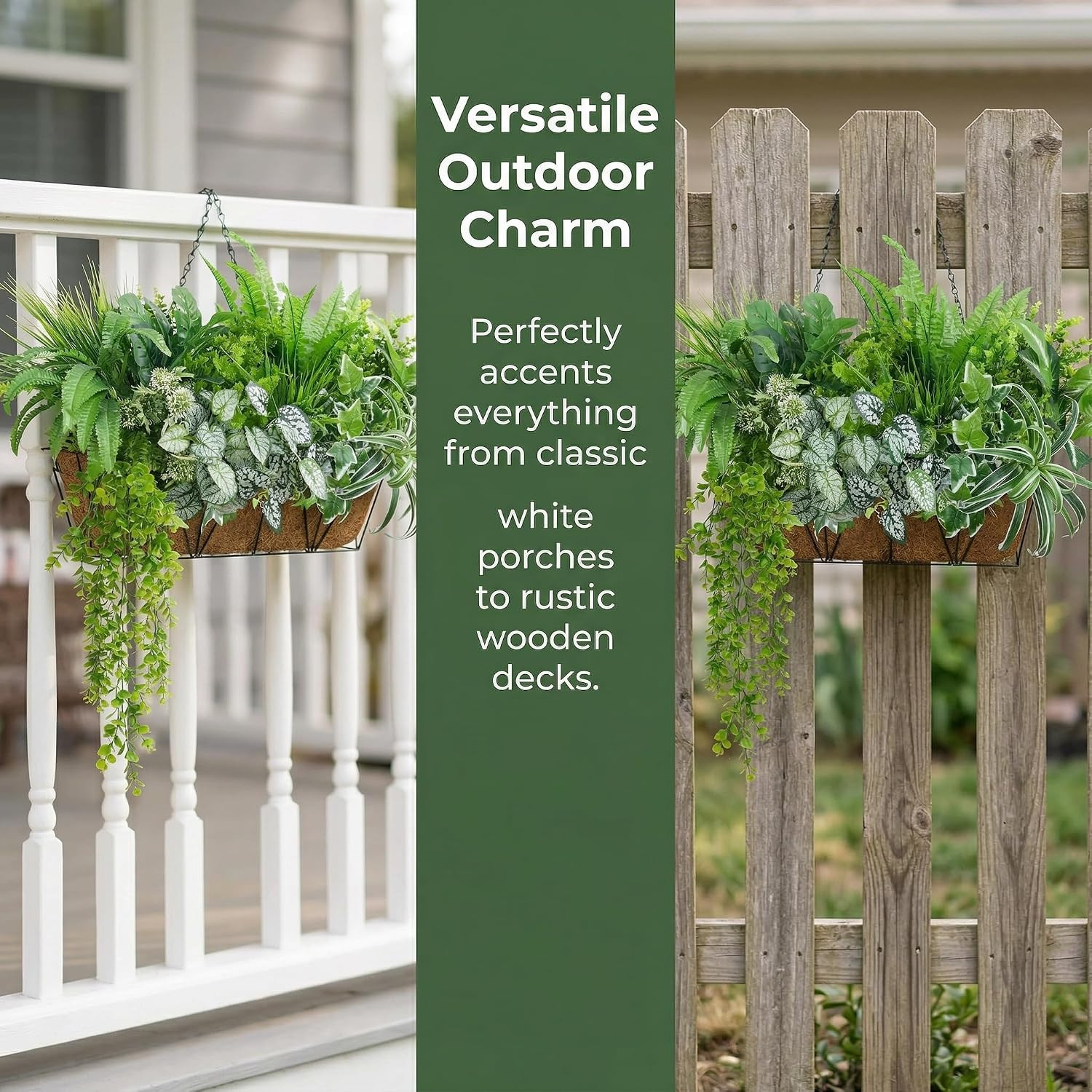 16Pcs UV Resistant Faux Plants for Indoor Outdoor Garden Decor