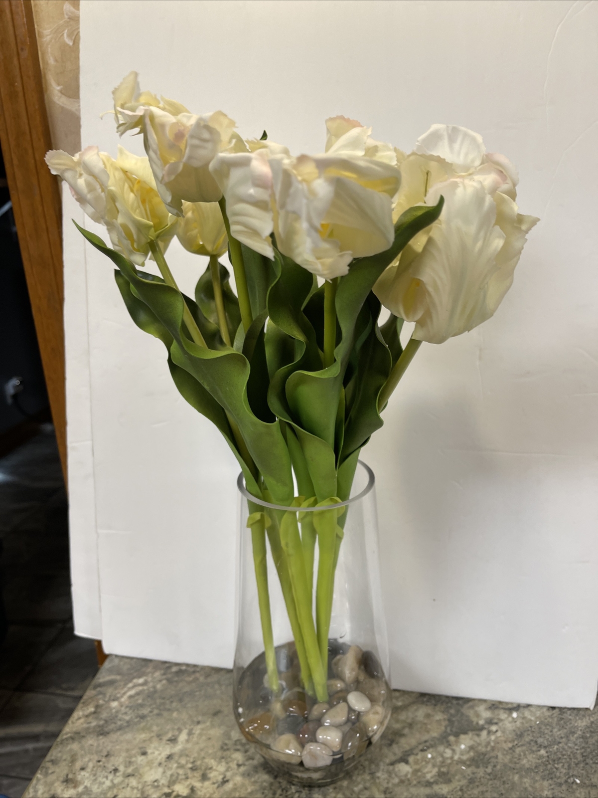 23” Real Touch Parrot Tulips Water illusion Vase Faux Flower Valerie Parr Hill