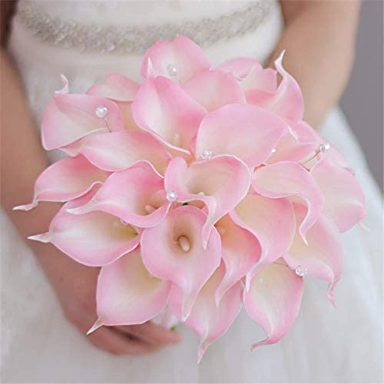 Real Touch Latex Calla Lily Bunch 14in Artificial Spring Flowers Pack of 20