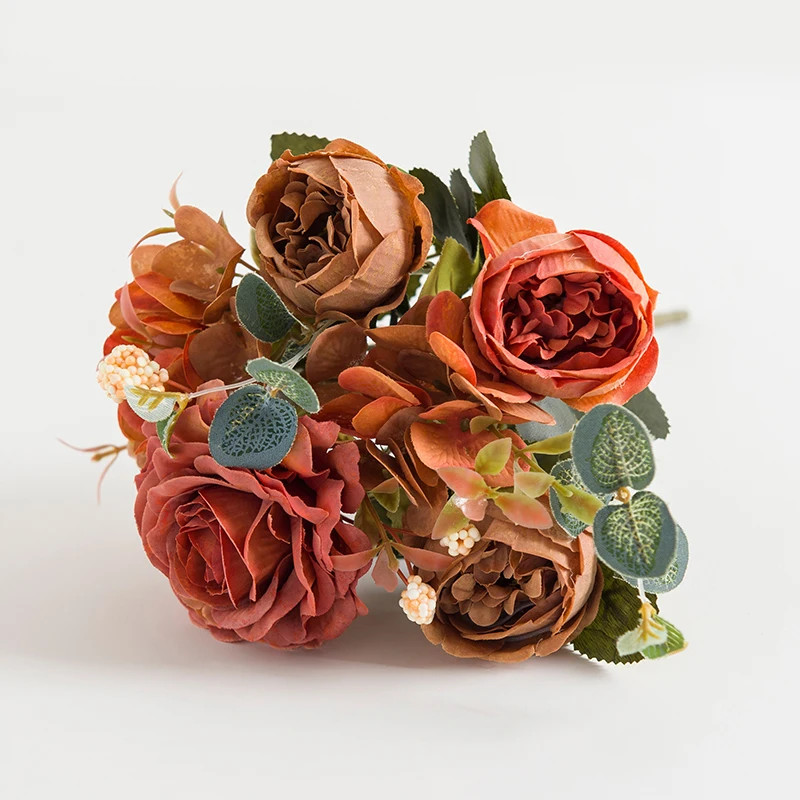 1pc 30CM Silk Peony Rose Bouquet Artificial Flowers for Wedding Home Christmas