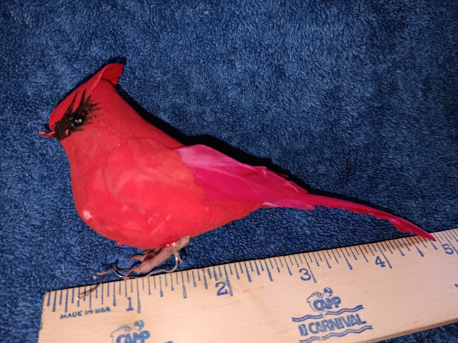 Wired Artificial 9 Red Cardinal Birds 1 Brown Mix Arrangement Decorations Arts