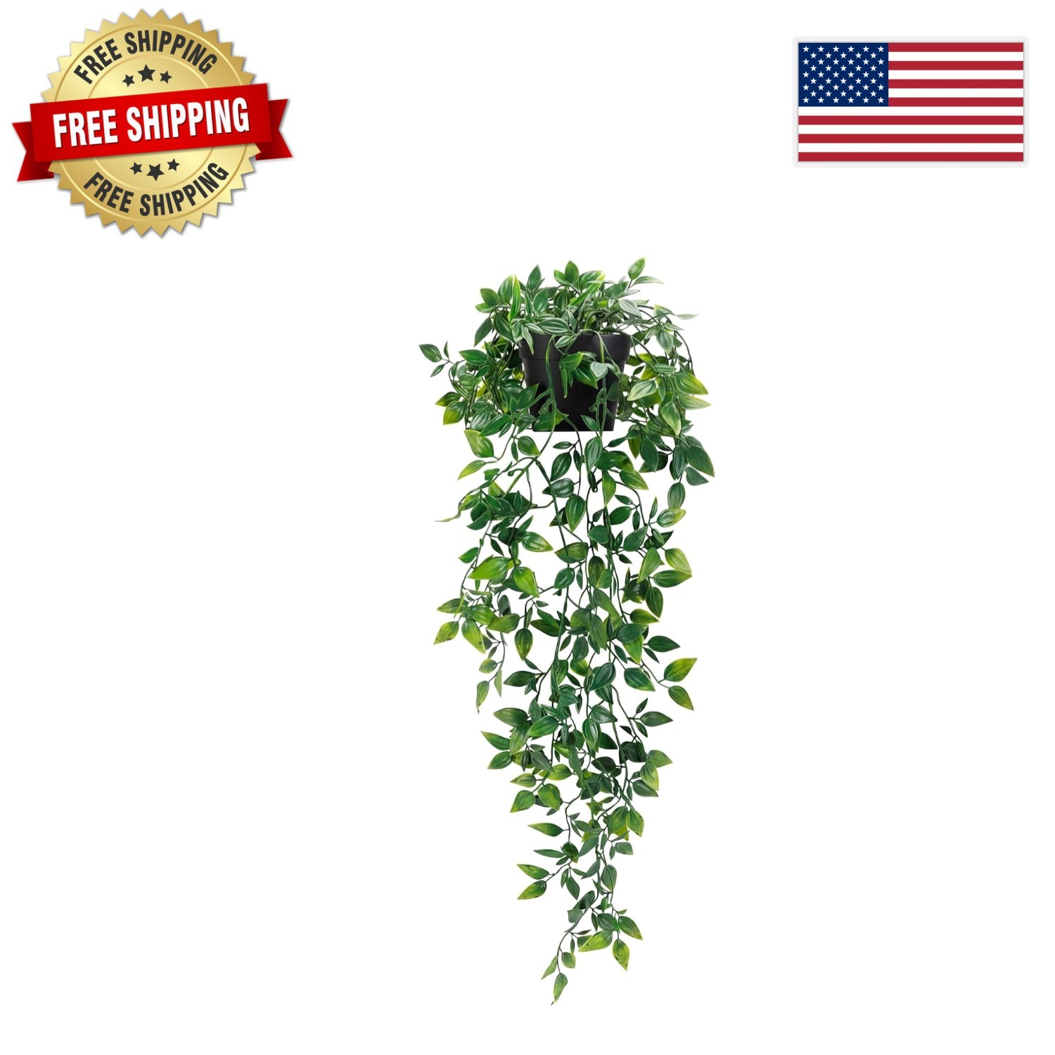 Elegant Artificial Hanging Plant for Indoor/Outdoor Aesthetic – 21.65″ Tall