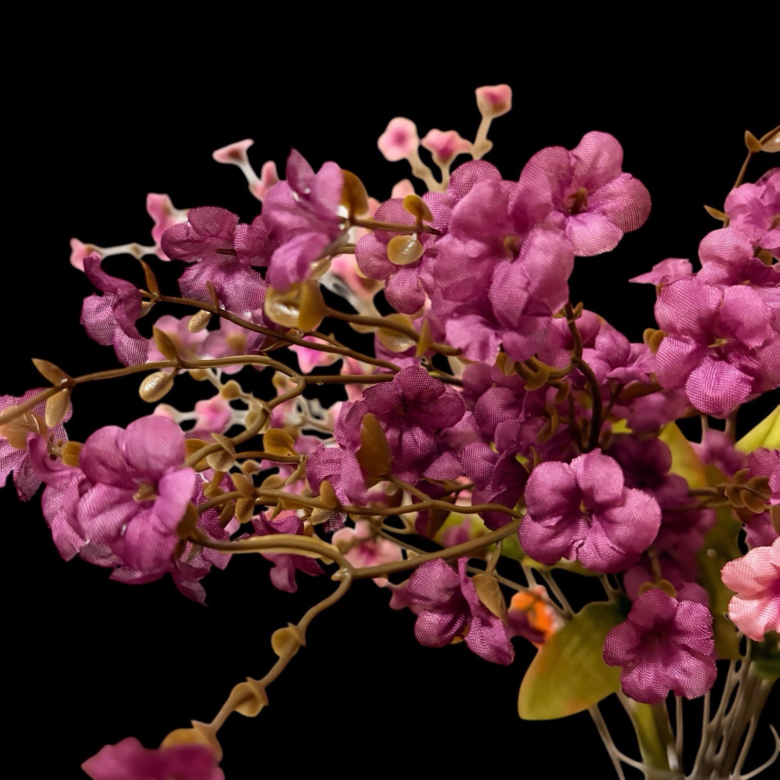 8pcs/ Stems Babys Breath/Wild Silk Artificial Flowers Pink Purple Mix 27” New