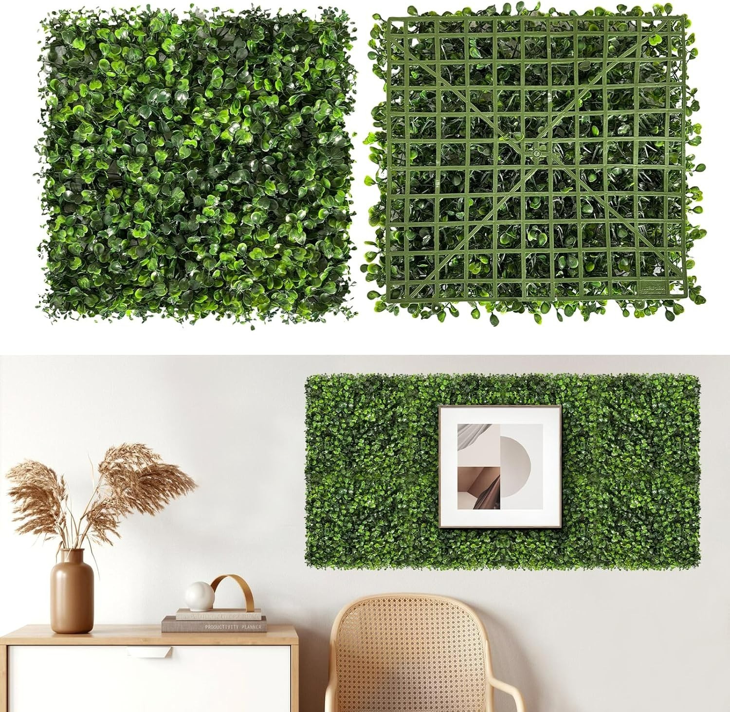 Stylish 10″x10″ Boxwood Hedge Wall Panels – Perfect for Indoor and Outdoor Decor