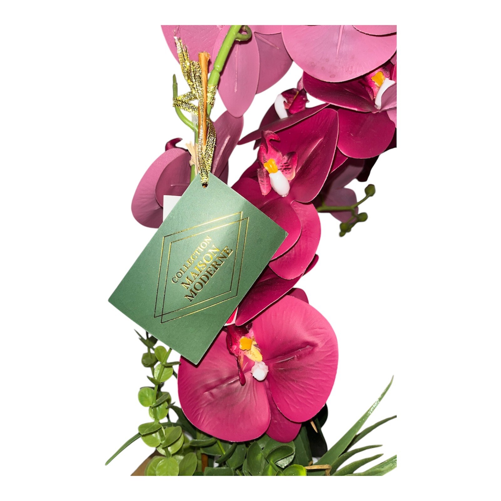 Homegoods Collection Maison Moderne Artificial Arrangement Faux Burgundy Orchids