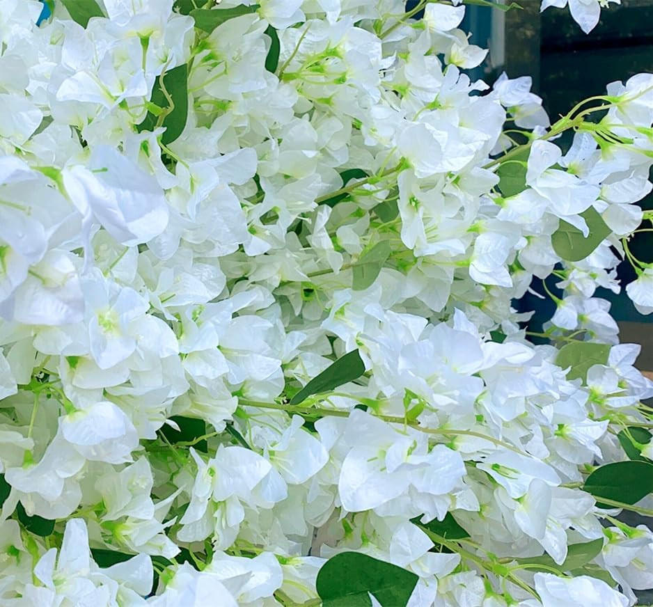 40Pcs in Bulk Artificial Bougainvillea Silk Flowers Branches Long Plant Stems 45