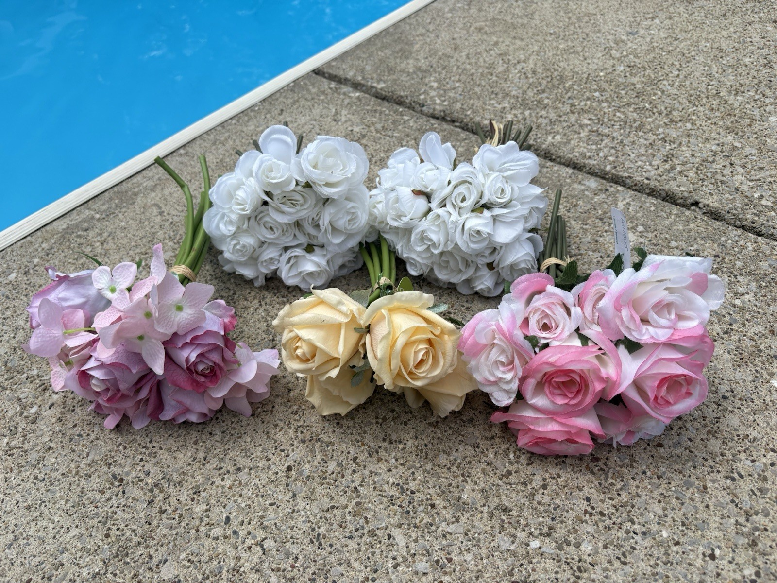 Artificial Flowers Lot Of Roses Mixed Colors Real Touch Latex Bouquets Large Lot
