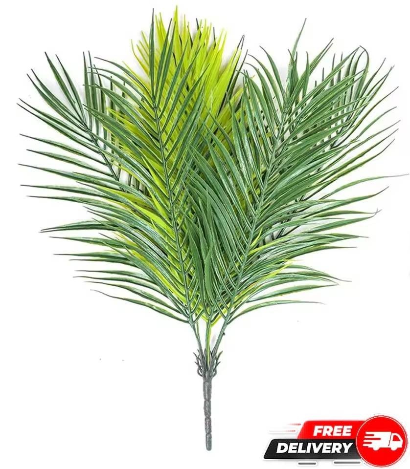 Artificial Palm Plant 20.5in Fake Tropical Leaf Home Decor 1PC