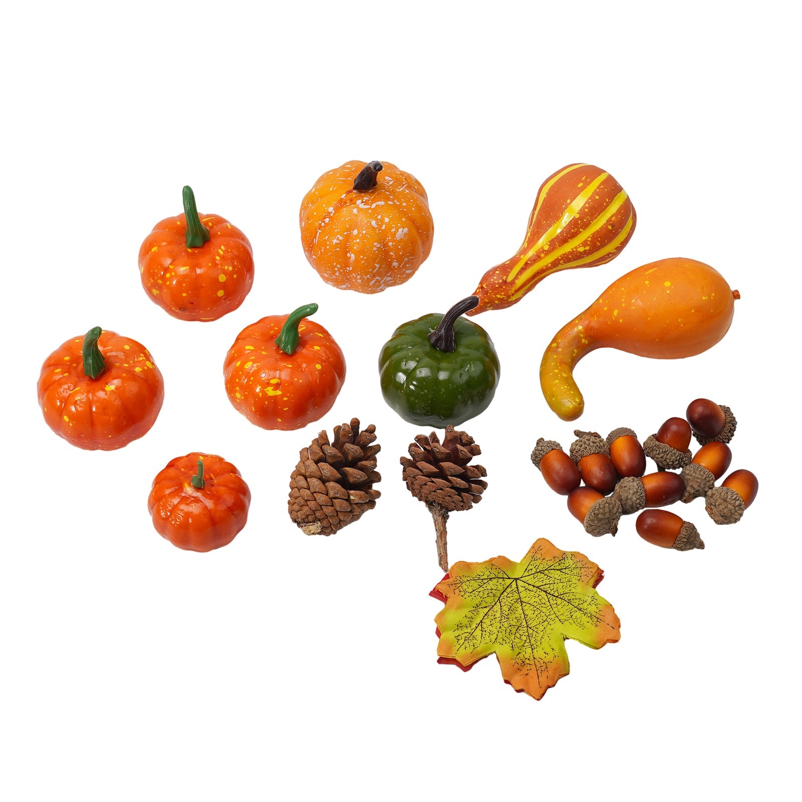 Harvest Decorations Props Artificial`Mini Pumpkin Gourd Berries Maple Leaf