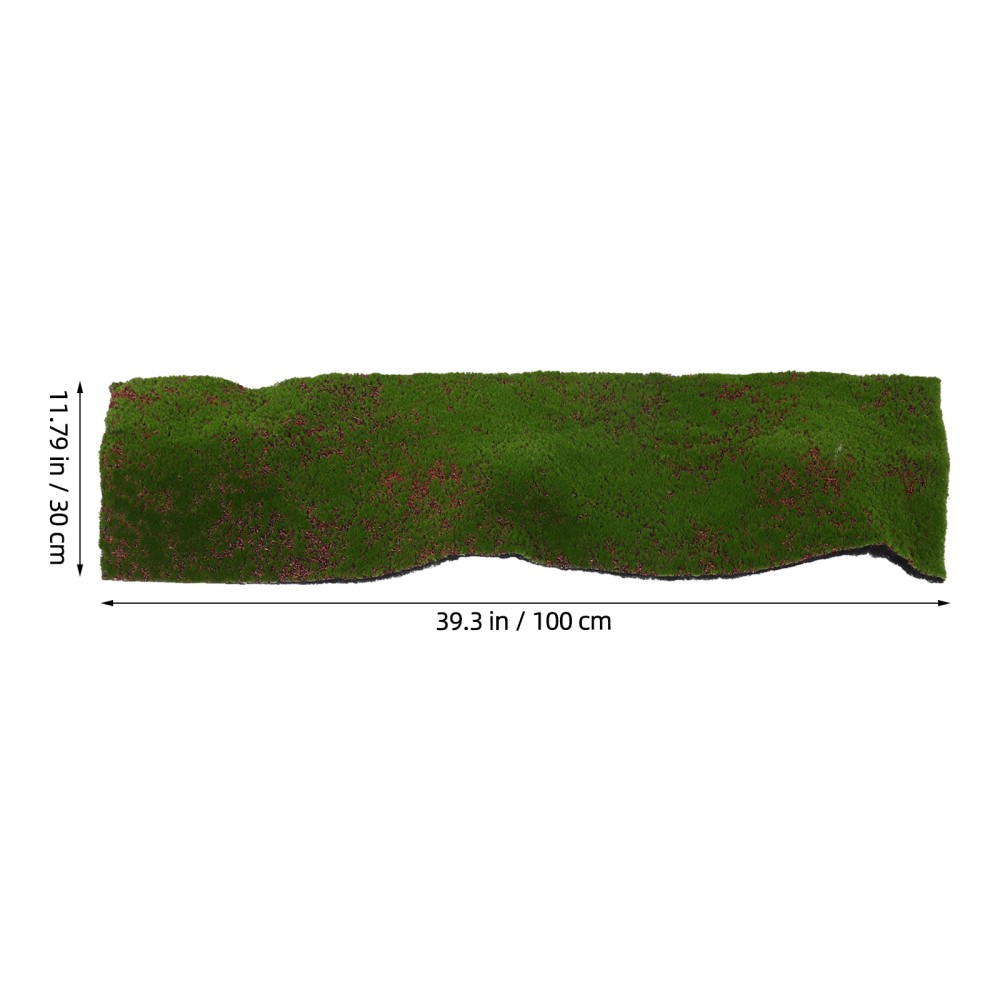 Realistic Olive Green Moss Mat for Indoor Plant Decor Faux Moss Rug for Home