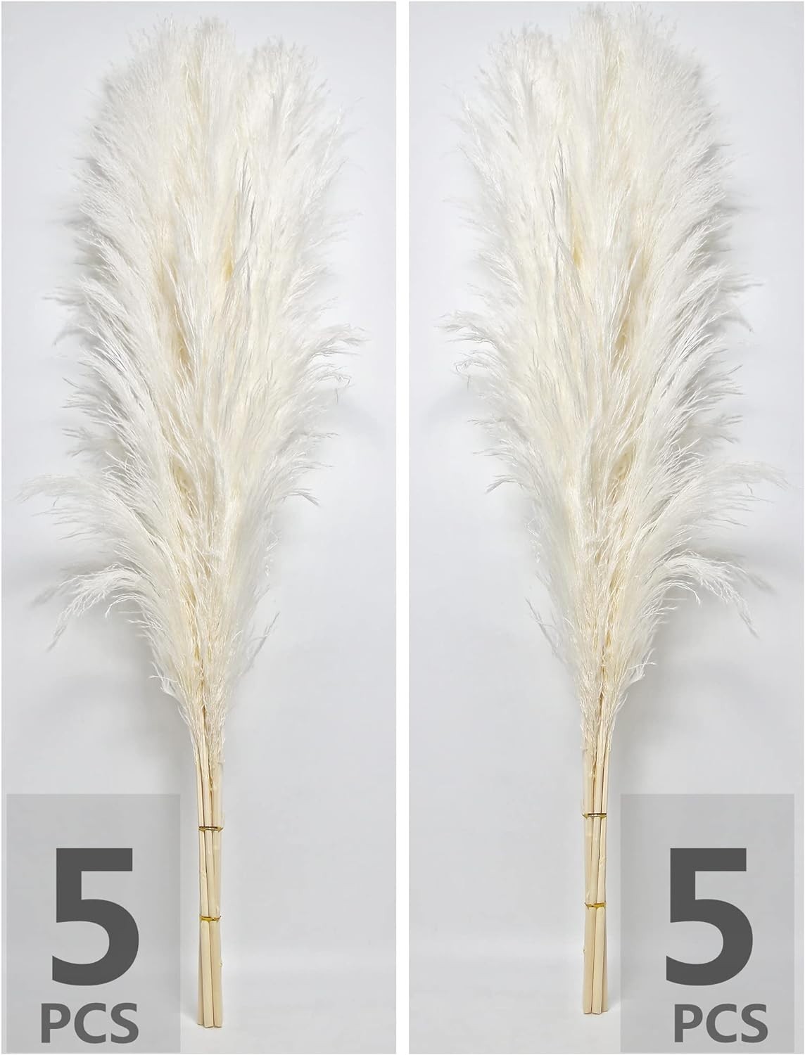 46” White Pampas Grass Decor – Ideal for Wedding and Home Aesthetics