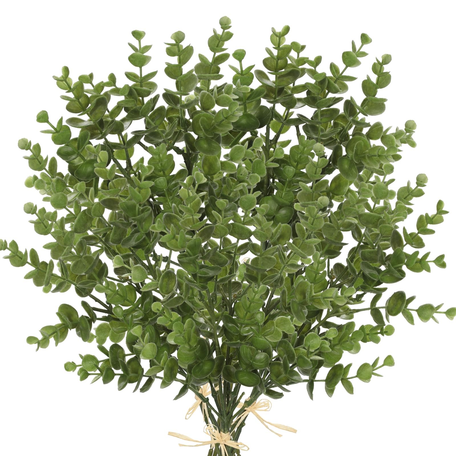 5 Stems Artificial Fall Greenery – 14.6″ Eucalyptus Leaf Stems for Autumn Flo…
