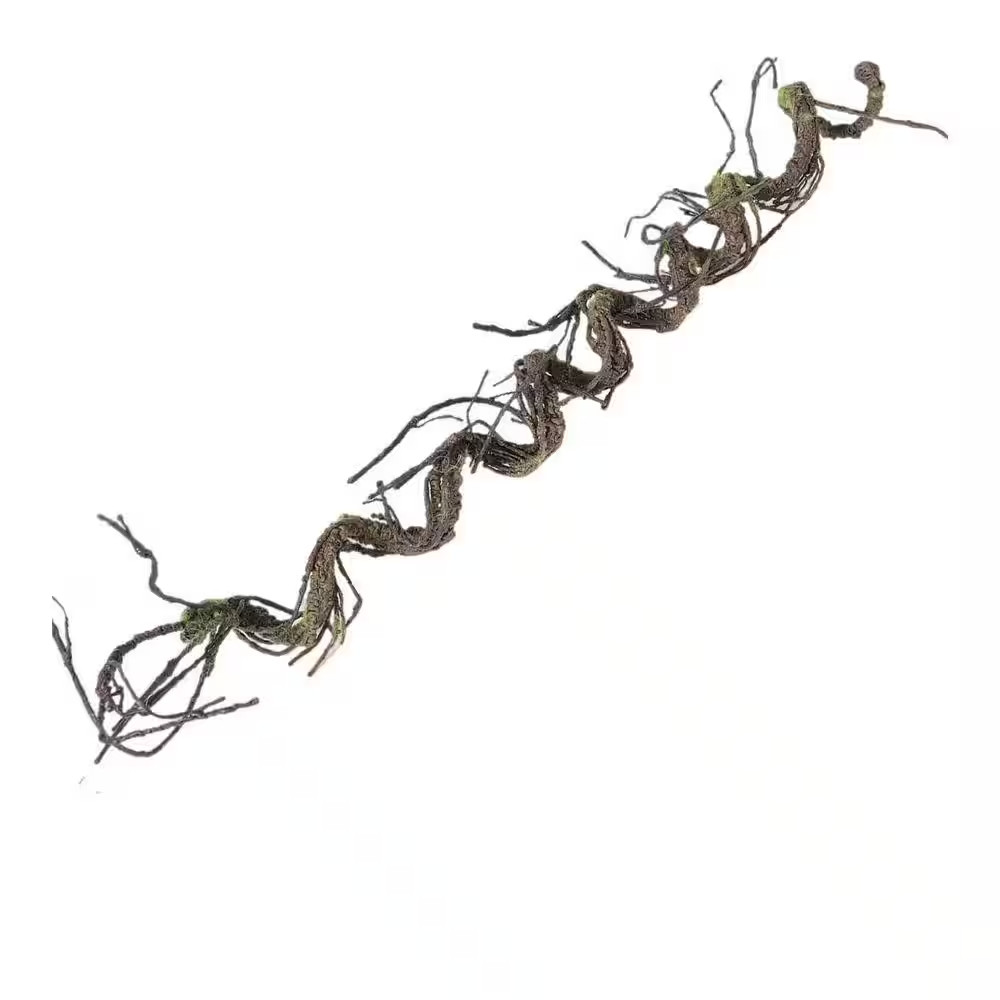 0.8 In. Brown Artificial Vine with Moss Flexible Lifelike Plant Twig for Indoor