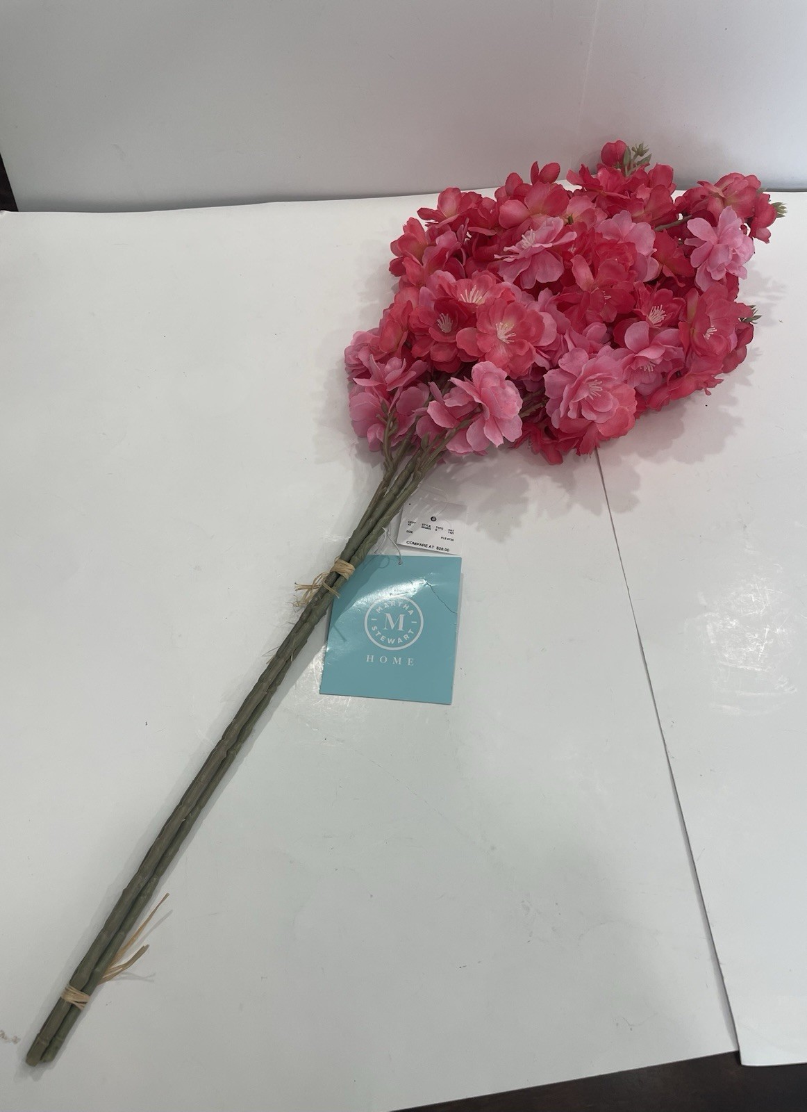 Martha Stewart 33” Artificial Fuchsia and Pink Cherry Blossom Set of 3 NWT NEW