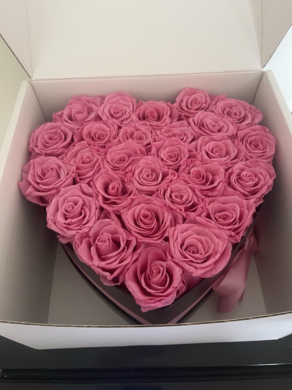 Mothers Day, Birthday, Valentines or Anniversary Preserved Pink Roses