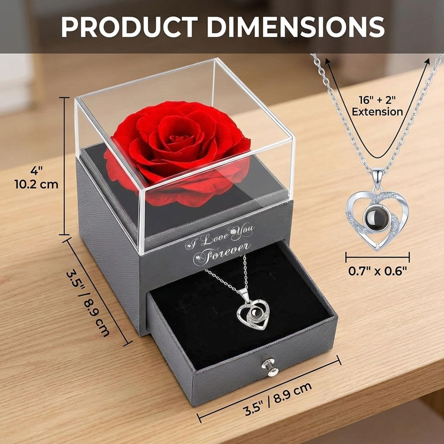 Preserved Real Roses Gifts for Mom Wife Girlfriend Her on Anniversary Mother’…