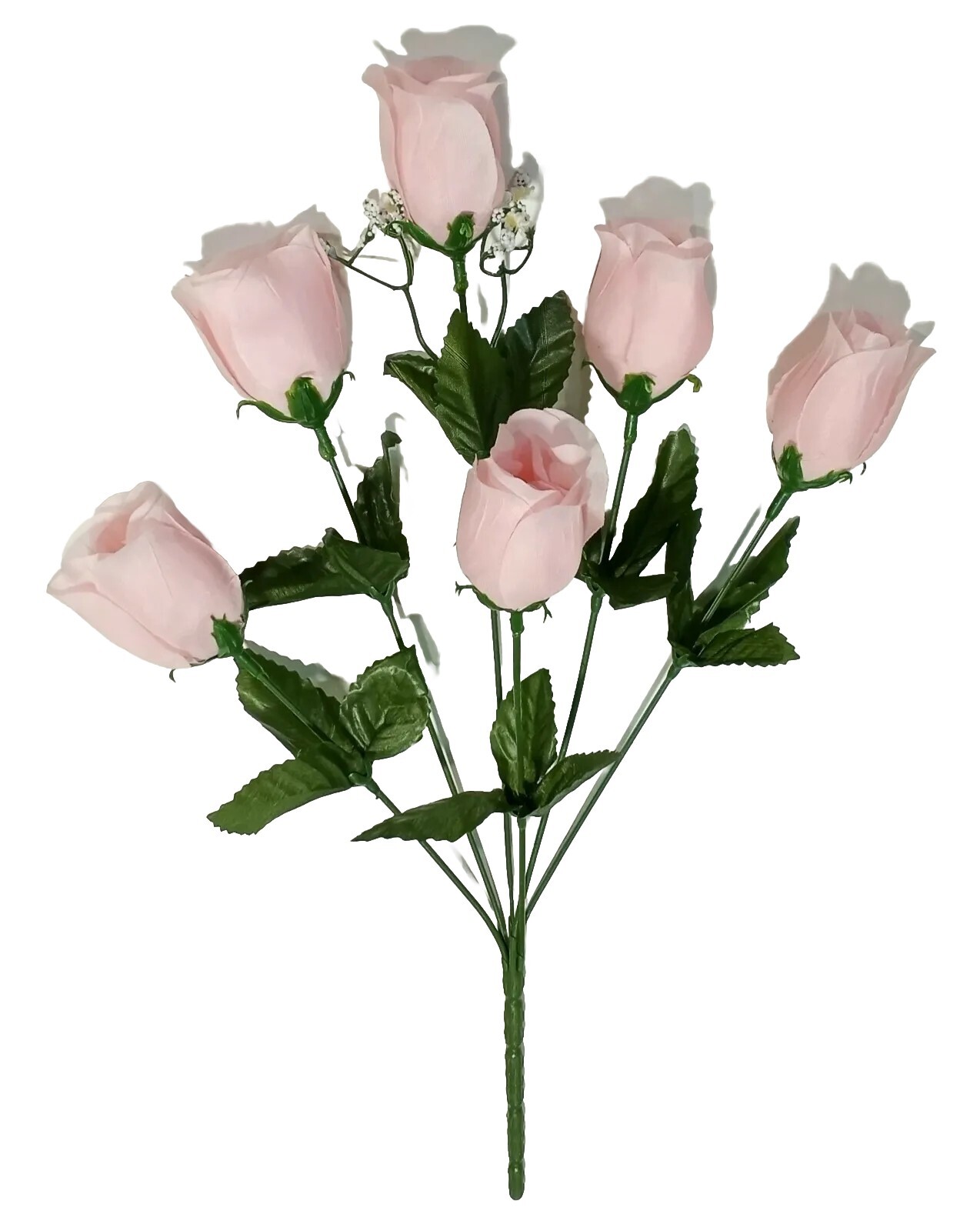 (12-Pack) Pink Rose 14″ Bush Home Wedding Silk Flower In/Outdoor Decor Craft US