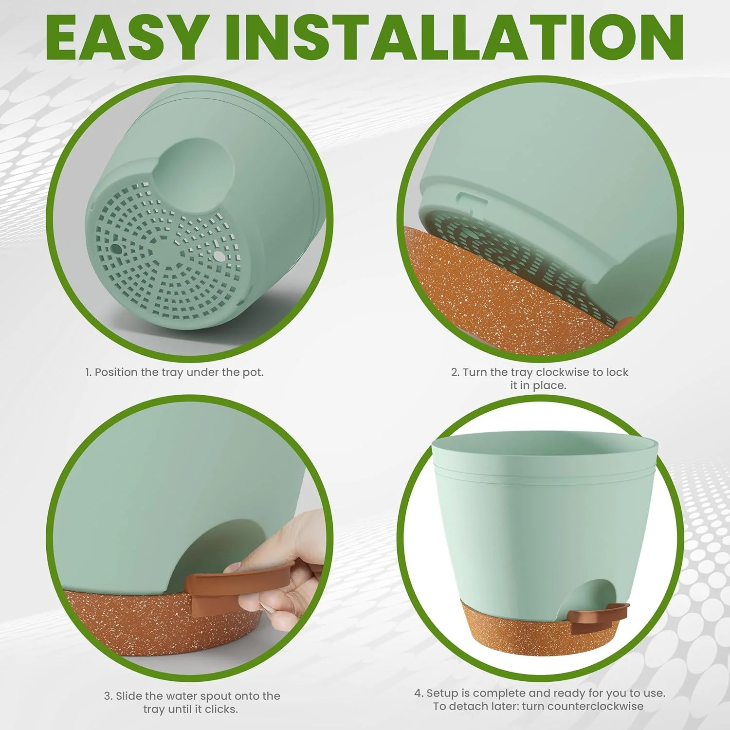 Utopia Home Self Watering Pots for Indoor Plants, Planters for Indoor Plants, Mu