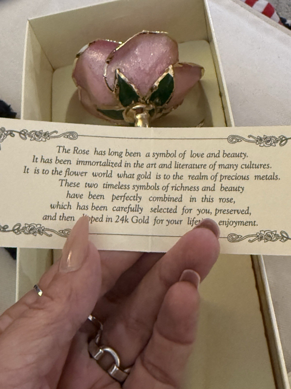 real rose dipped in 24k gold in Plum