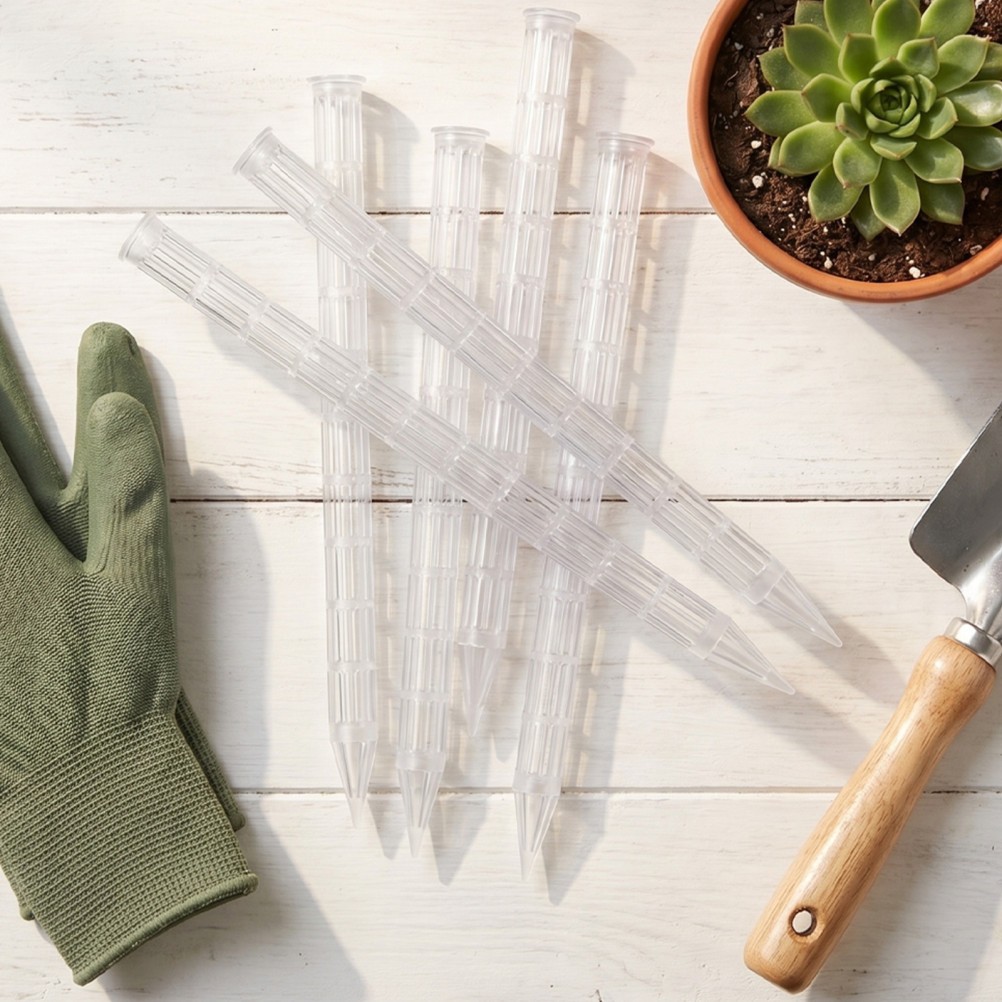 10Pcs Reusable Plant Aeration Rods White Plastic Soil Oxygenation Stakes