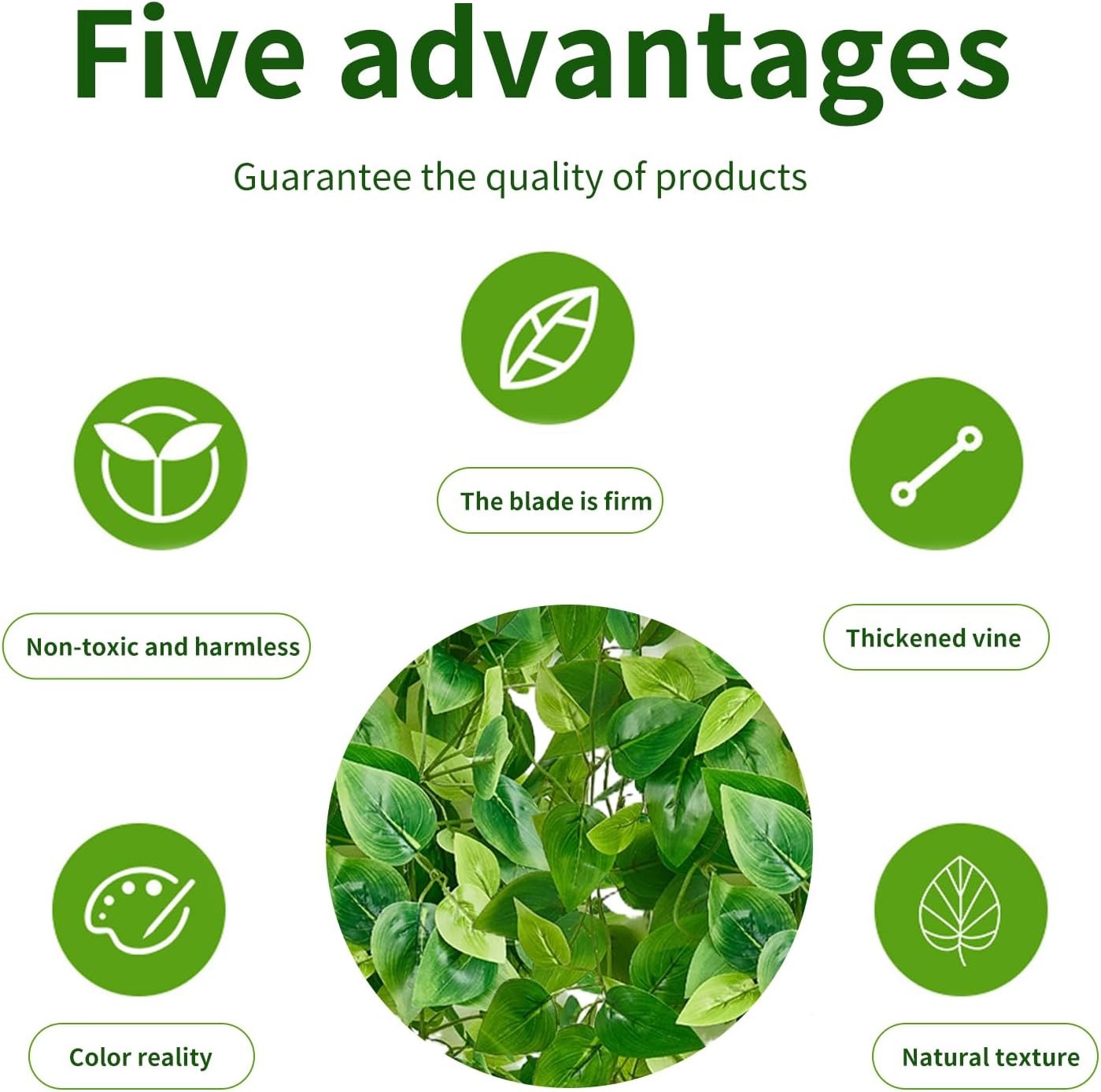 Fake Hanging Plants Vines(4pcs)for Room Decor, Artificial Ivy Greenery Garlands