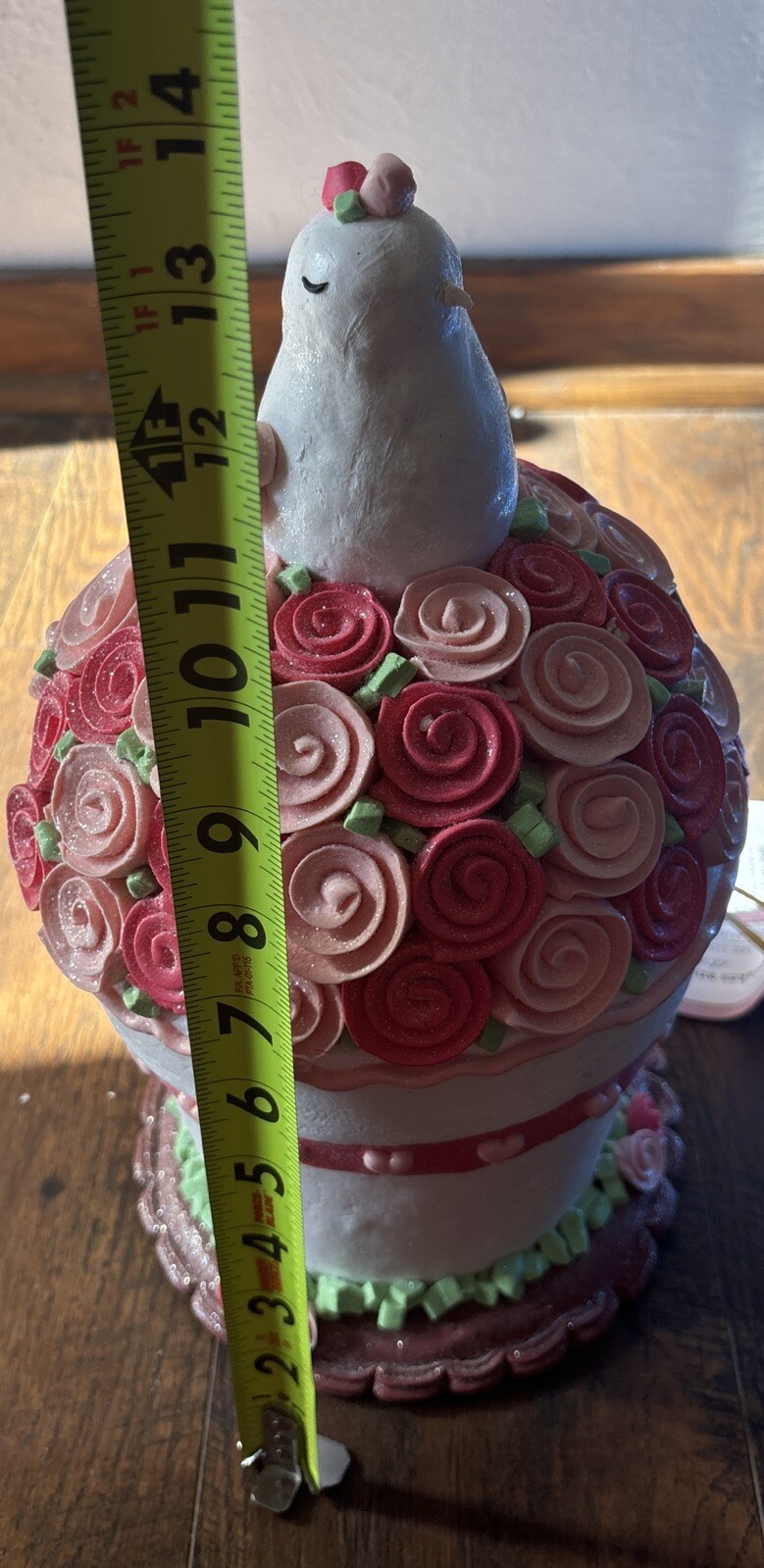 Love birds bouquet of roses decor Cupcakes And Cashmere Valentines New W Defects