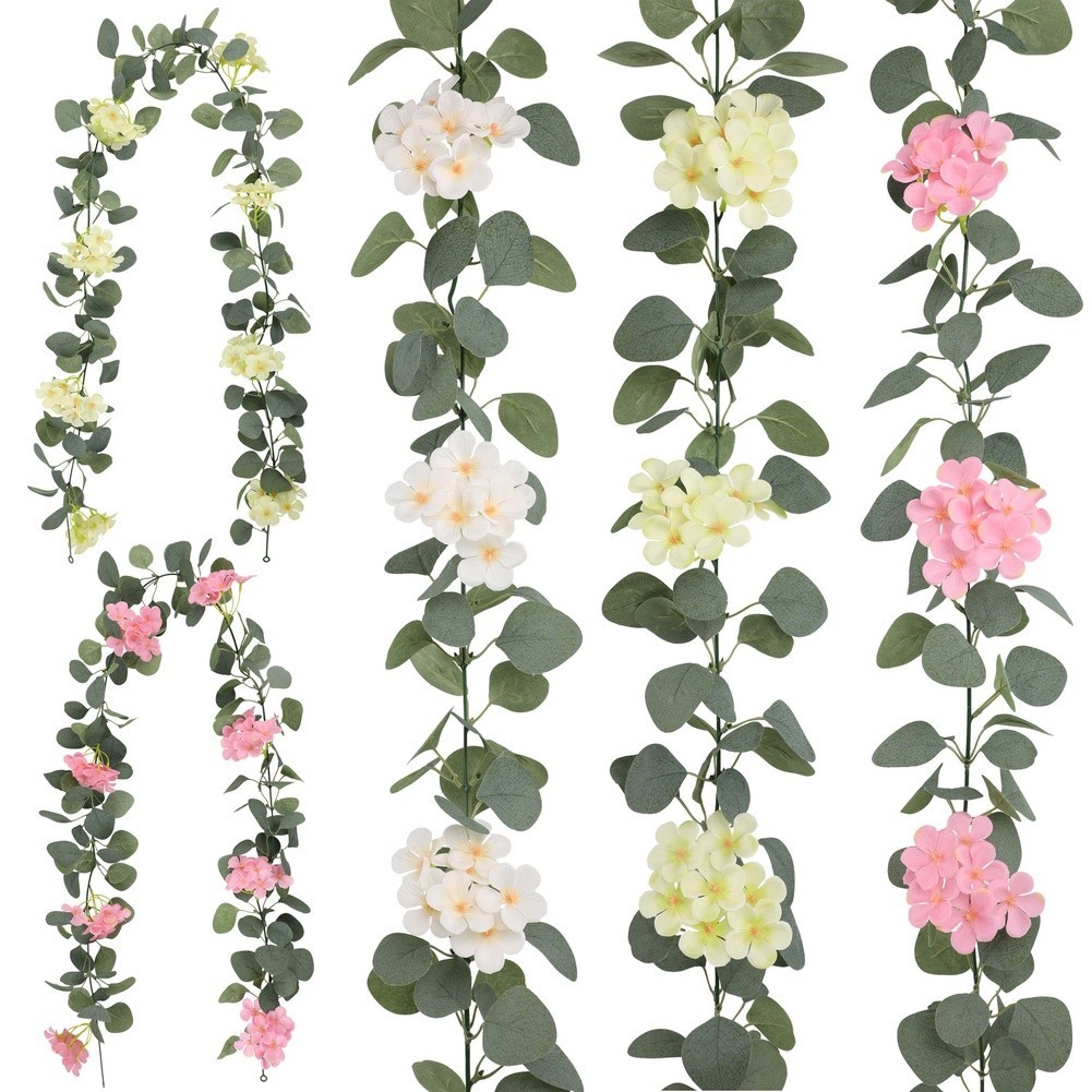 Silk Artificial Hydrangea Vine 178cm for Bedroom Living Room Wedding Hangings
