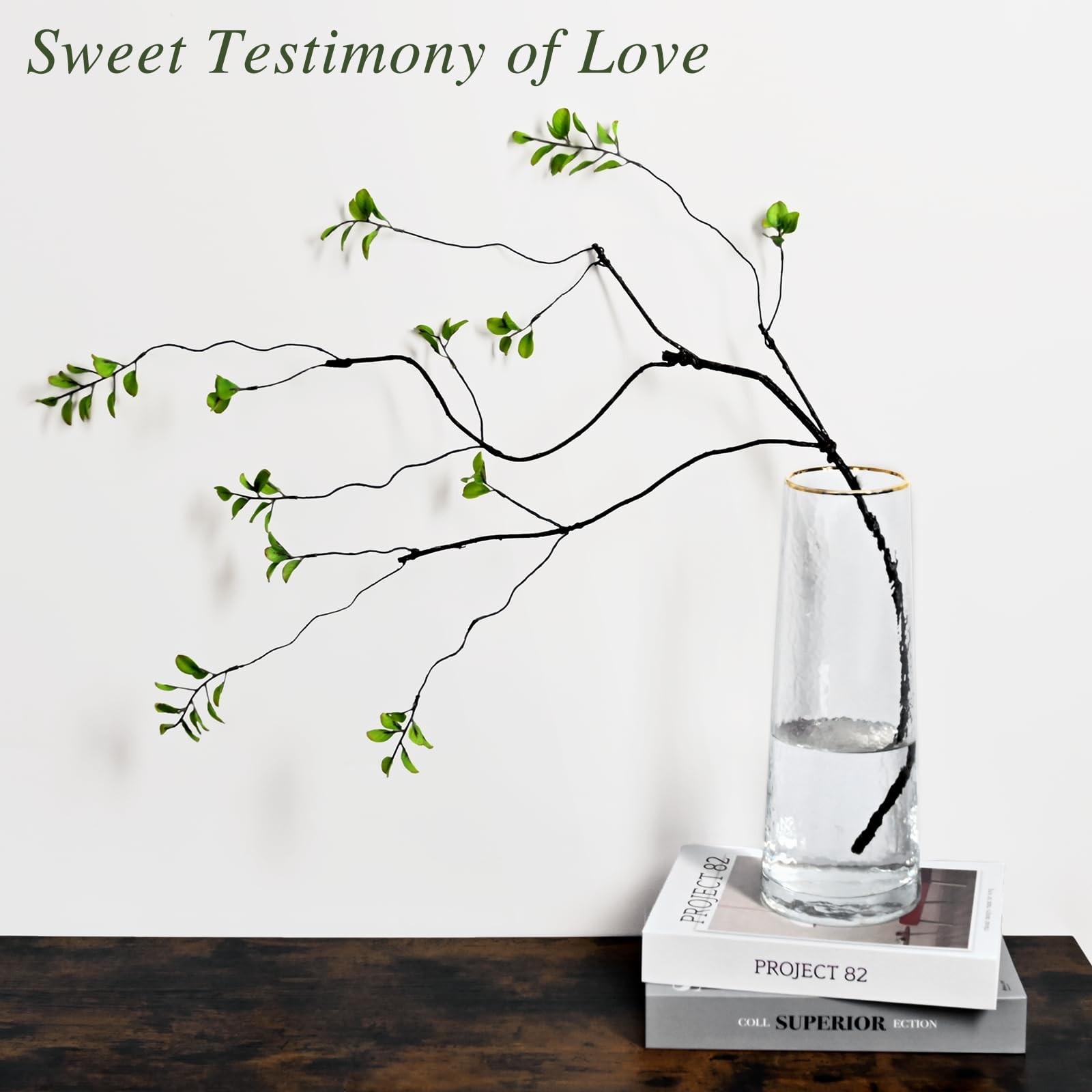 4PCS Artificial Ficus Branches for Vase, Faux Greenery Stems for Vase Filler,…