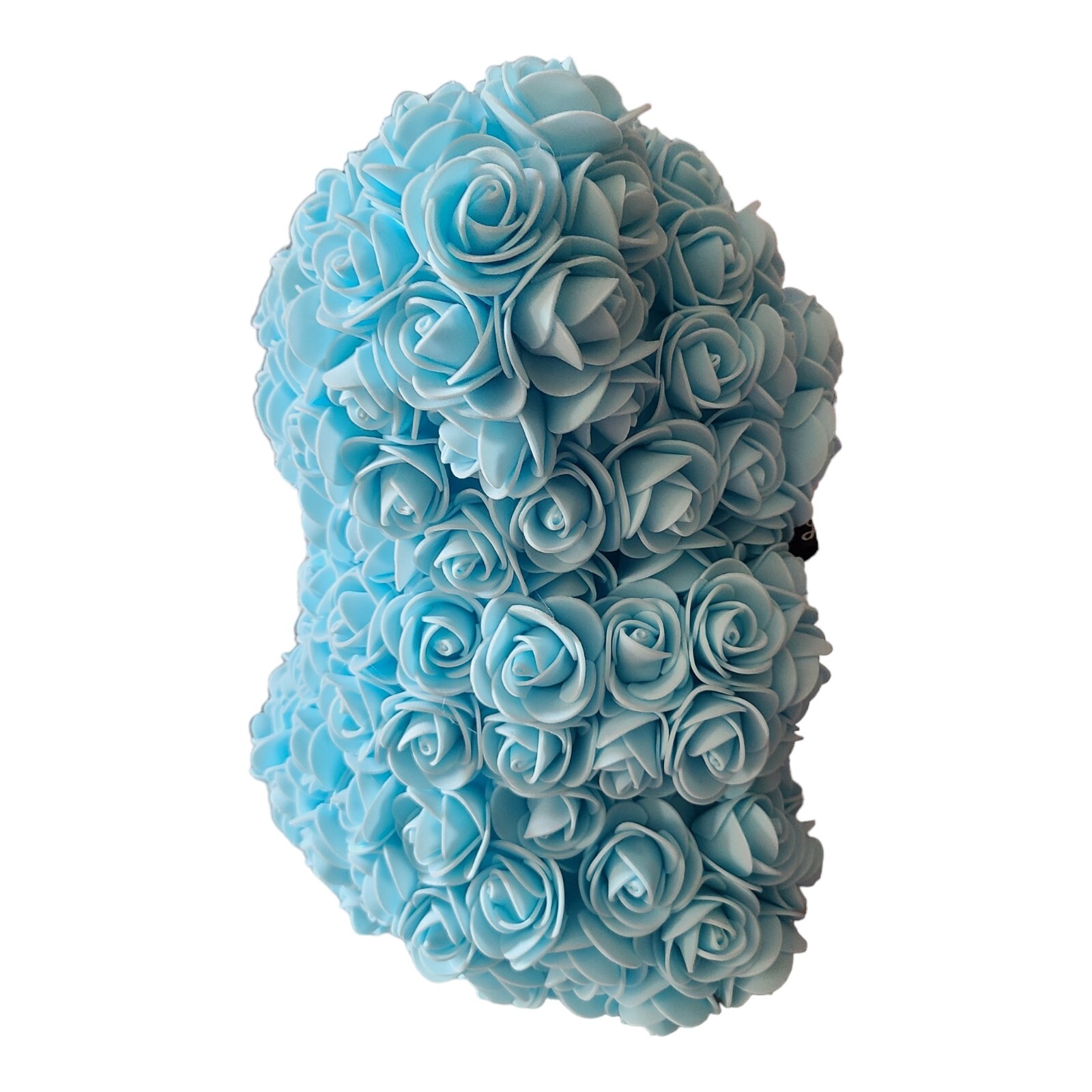 BRUBAKER Blue Rose Bear 10 Inches Covered With Blue Rose Great Gift