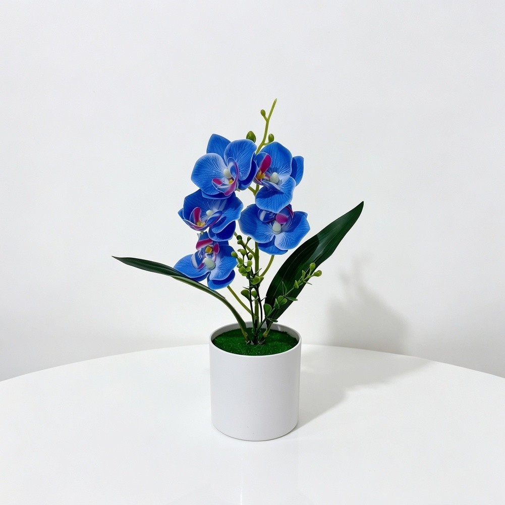 Modern Artificial Phalaenopsis Orchid Plant for Contemporary Decor 38cm