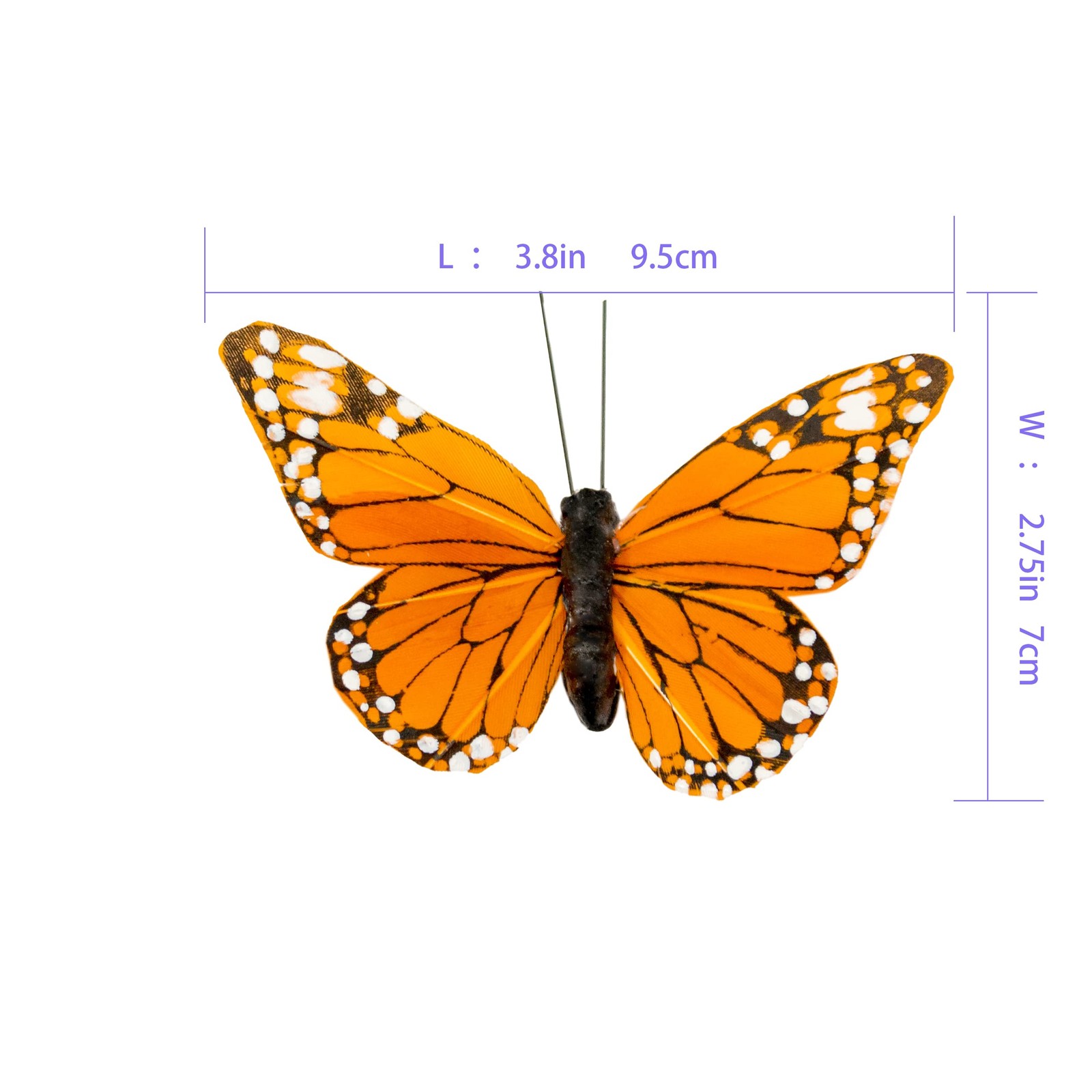 Wonderland Series Artificial Monarch Butterfly; Orange Butterfly ;Home and Ga…