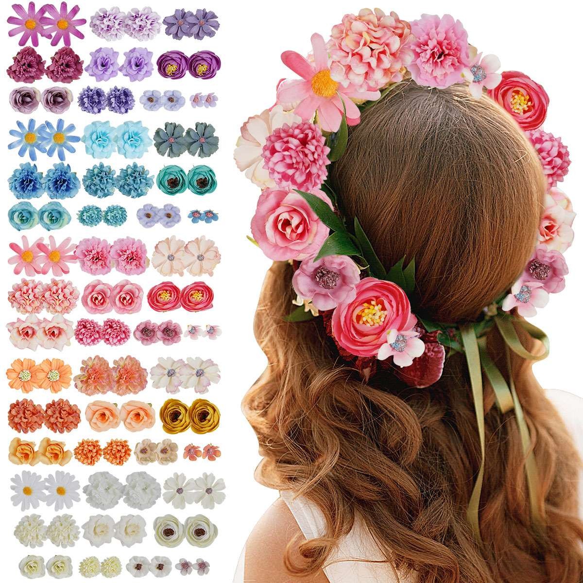 20Pcs Pop Silk Artificial Fake Rose Flower Heads Bulk Craft Wedding Party Decor