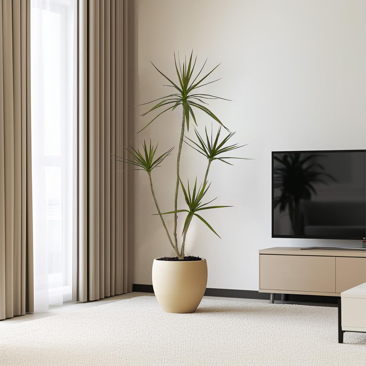 ARTIFICIAL DRACAENA MARGINATA4FT TALL FAKE PLANTS ARTIFICIAL DRACAENA MARGINATA