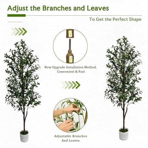 Olive Tree Olive Trees Artificial Indoor 6FT Faux Olive Tree with