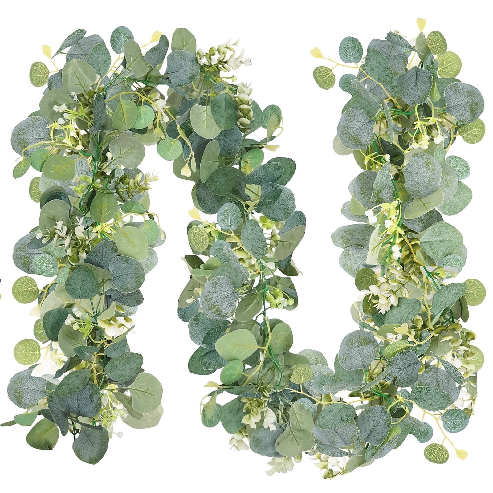 Artificial Eucalyptus Garland – Fake Greenery Vines with Realistic Leaves