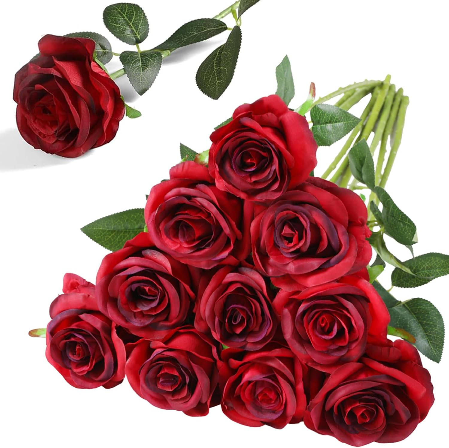 Artificial Silk Rose Flower, Mothers Day Rose Gifts for Mom, Bouquet Lifelike Fa