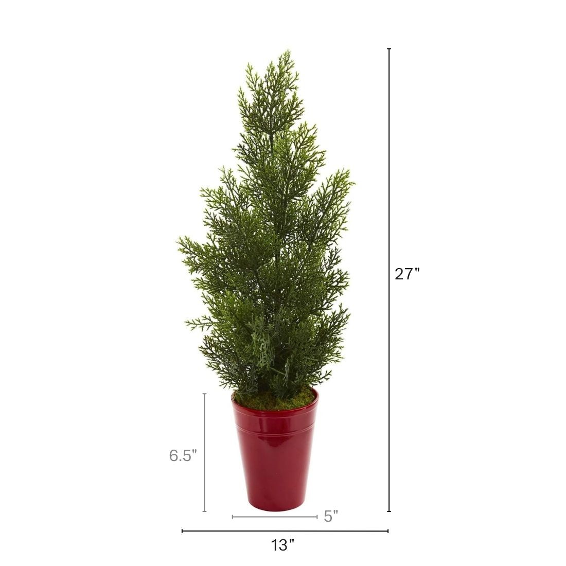 27″ Mini Cedar Pine Tree in Planter (Indoor/Outdoor)