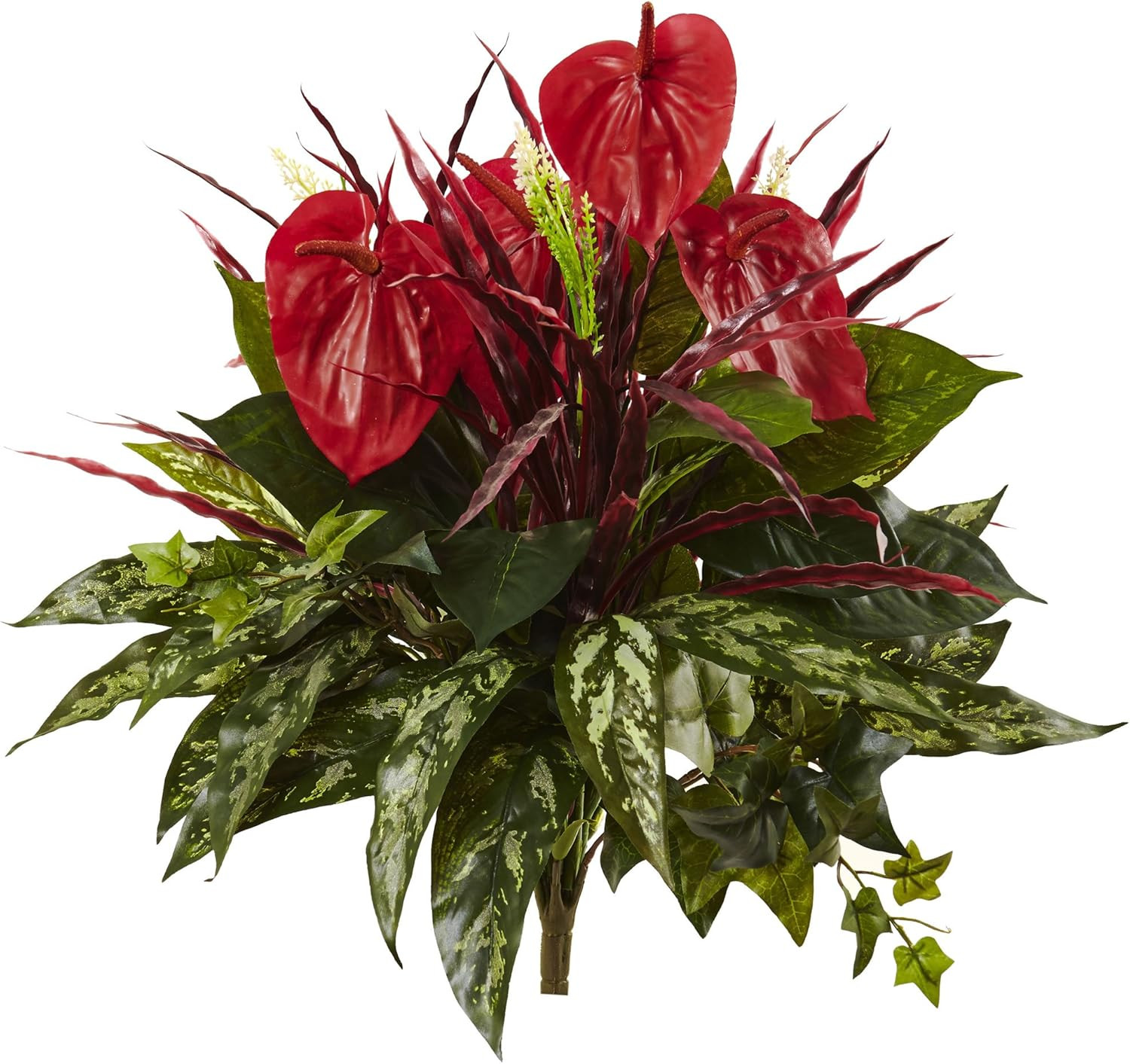 24In. Mixed Anthurium Bush (Set of 2)