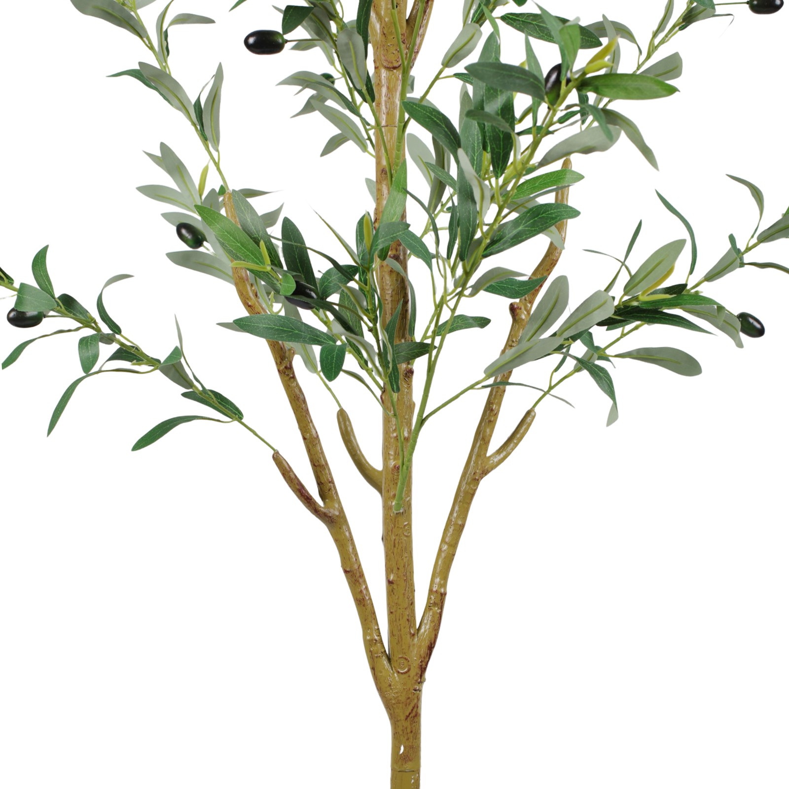 7FT Tall Olive Trees Artificial Indoor Faux Olive Tree Natural Wood Trunk Décor