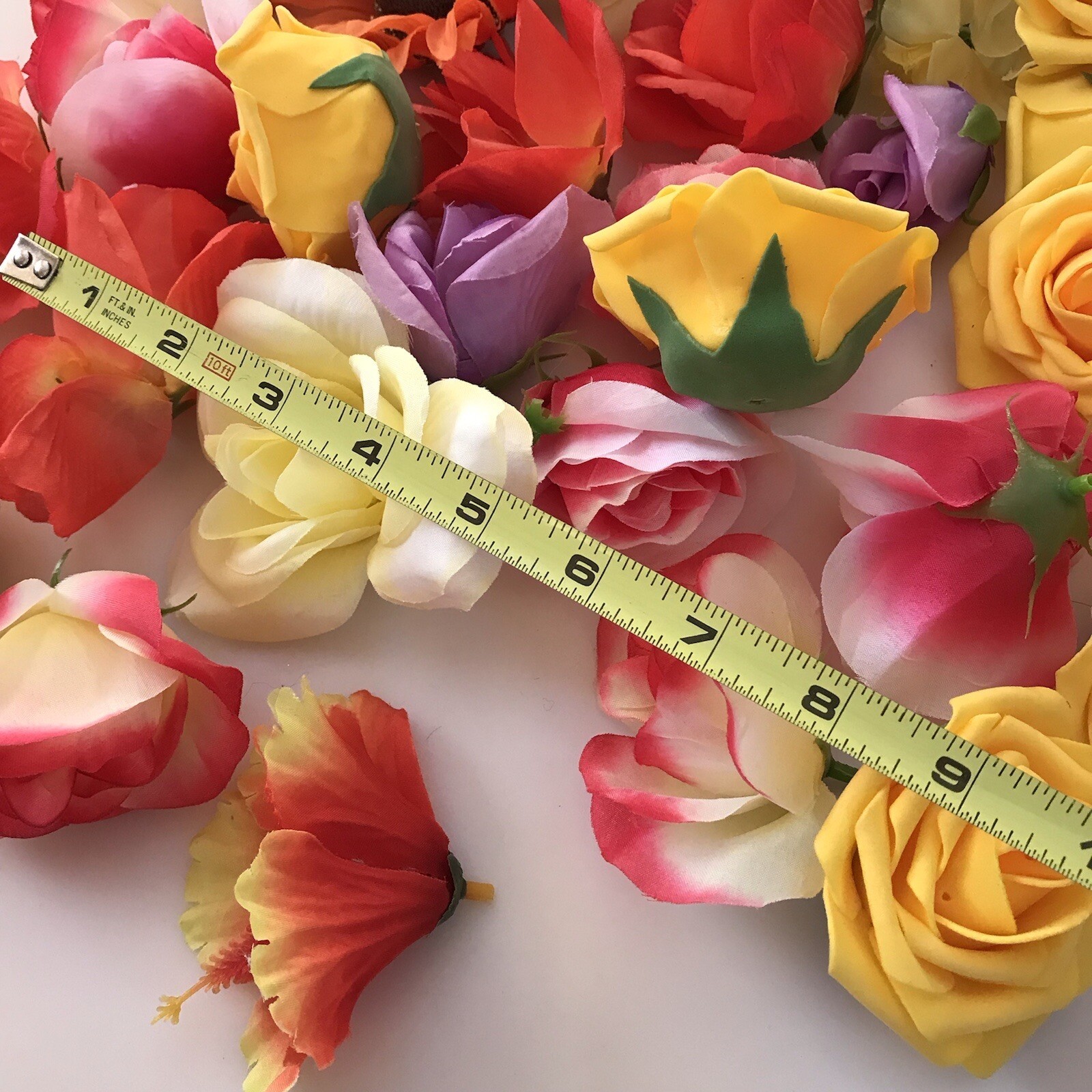 LOT 40 Faux Flowers CRAFT Deconstructed Flowers Fake Rose Foam Fabric Wreath