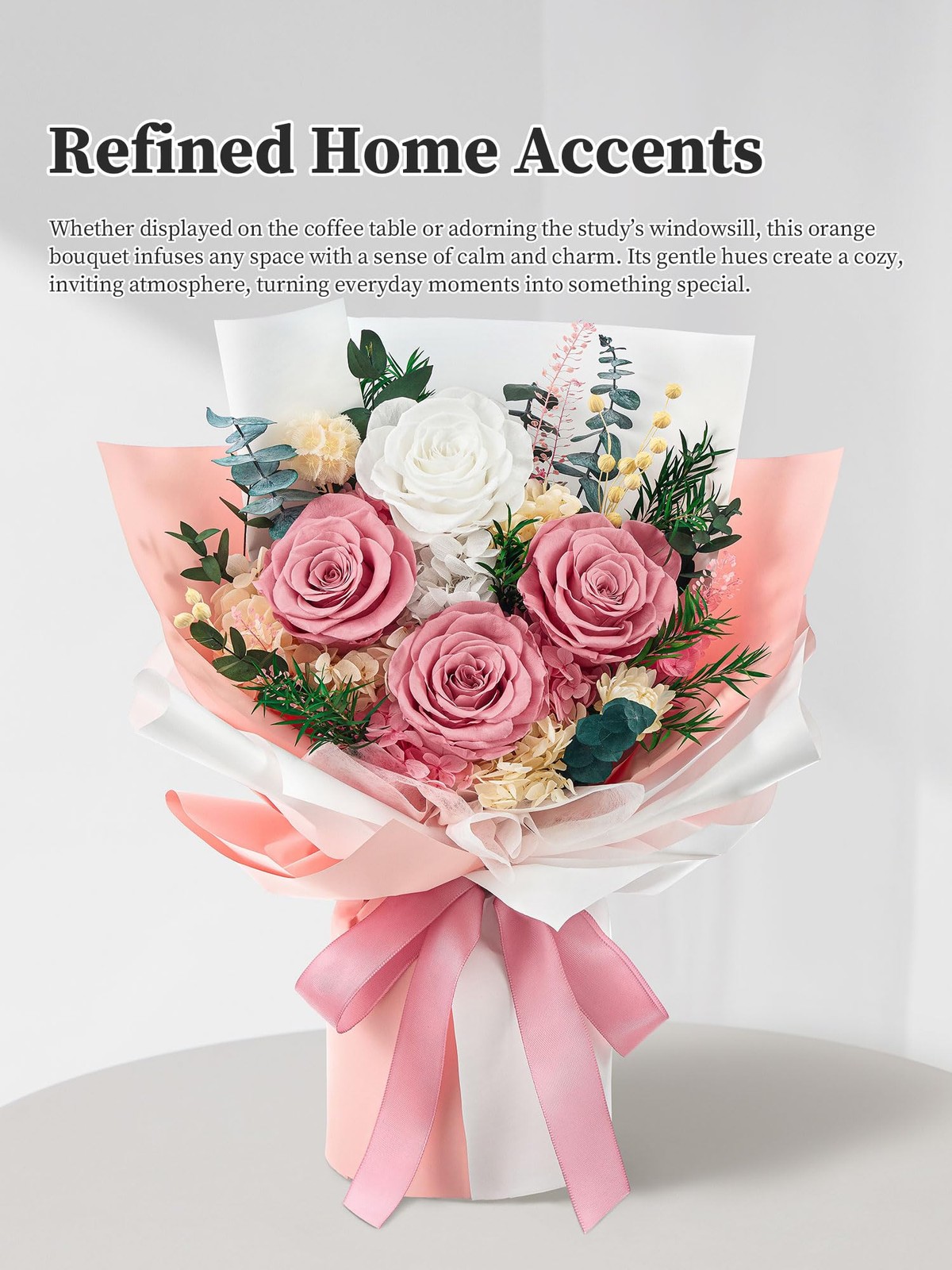 Preserved Flowers Bouquet, Forever Flowers for Delivery,Eteranl Roses, Dusty …
